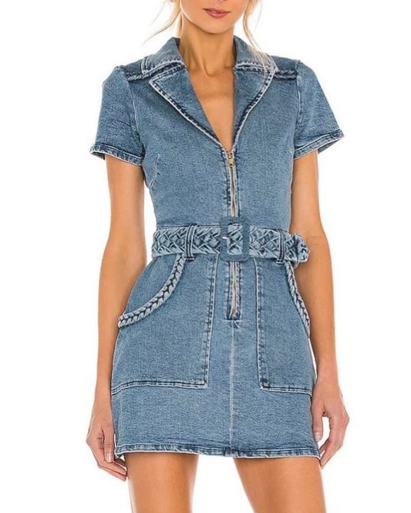 Shoe Me Your Mumu Blue Denim Mini Dress  - Image 1