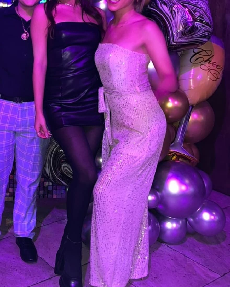 Black Leather Dress - Image 1