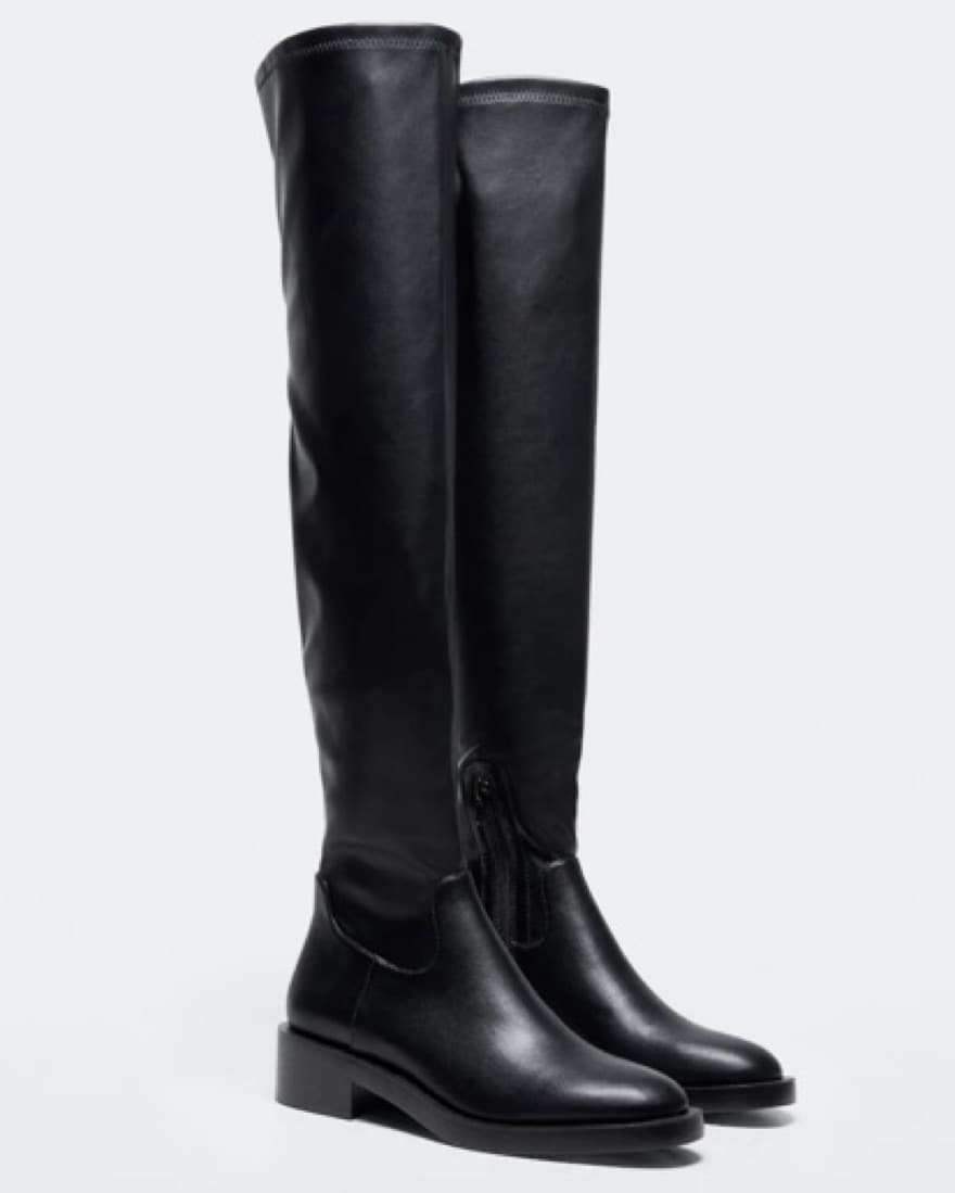 Black Knee High Boots - Image 2