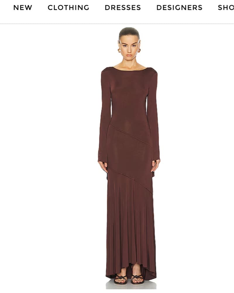 Elegant Burgundy Maxi Dress - Image 2