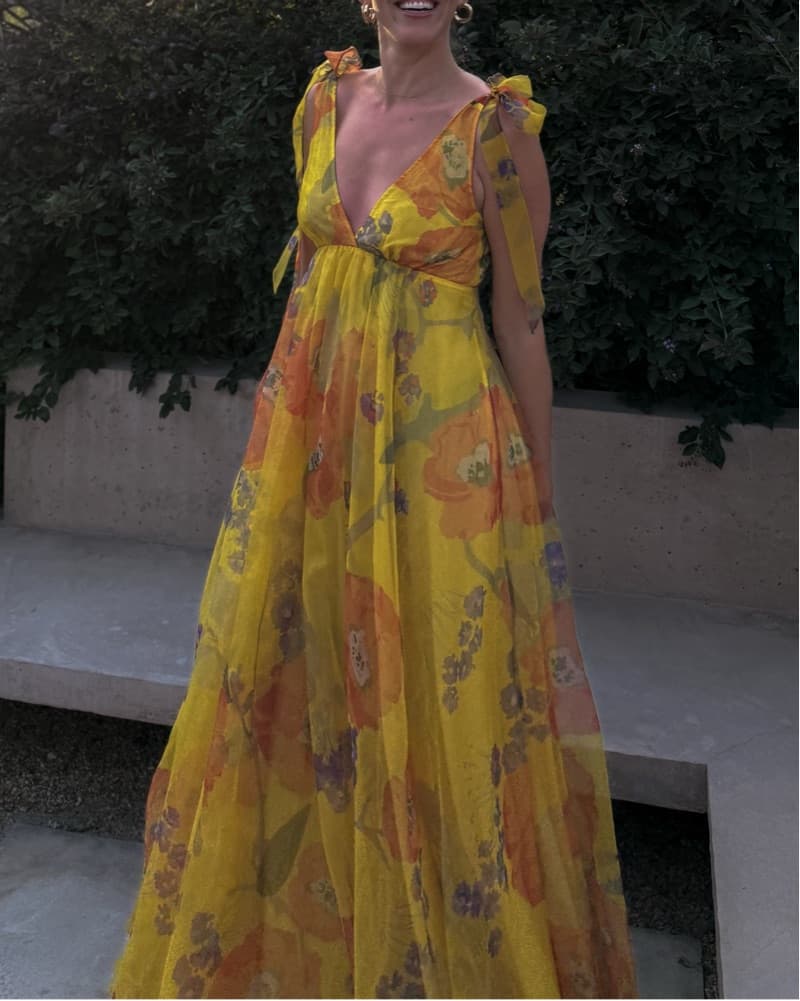 Staud yellow floral Dress - Image 1