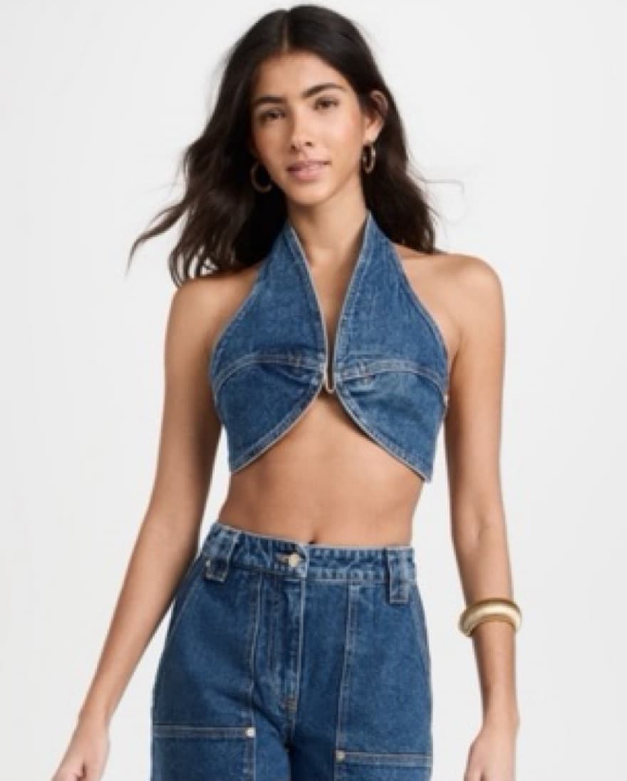 Cult Gaia Diem Denim Halter Top  - Image 4
