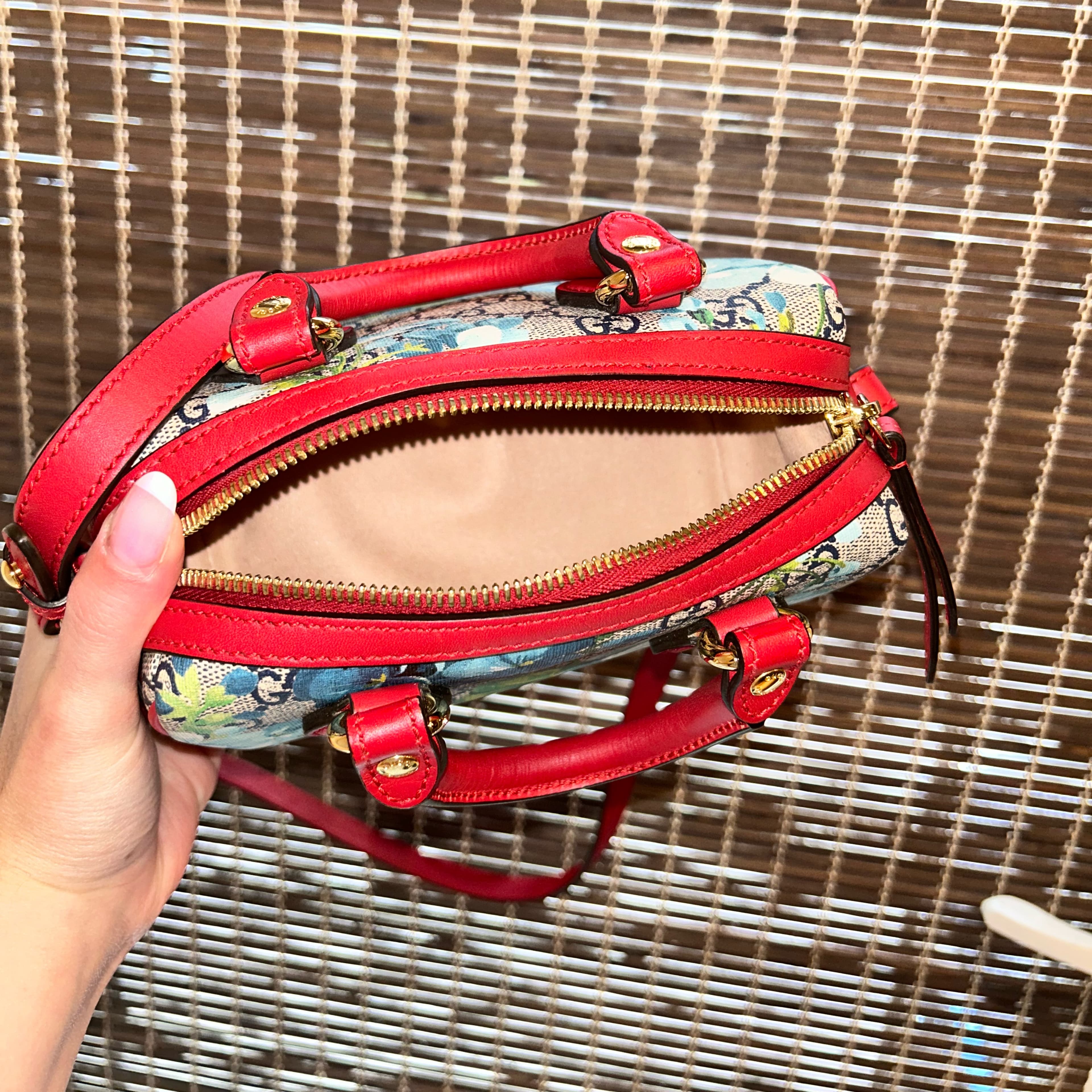 Gucci Blue Blooms Top Handle Bag  - Image 4