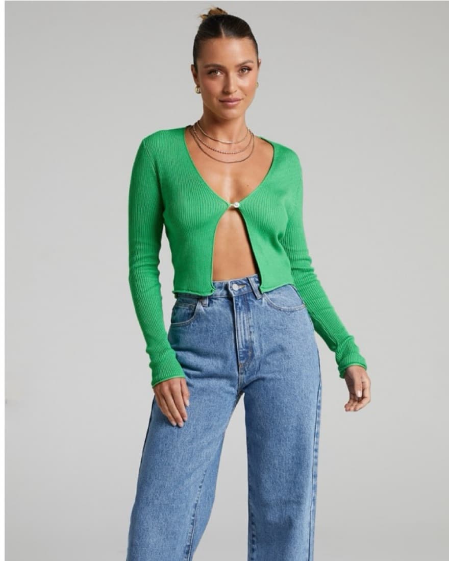 Urban Outfitters Green Cropped Cardigan  - Image 4