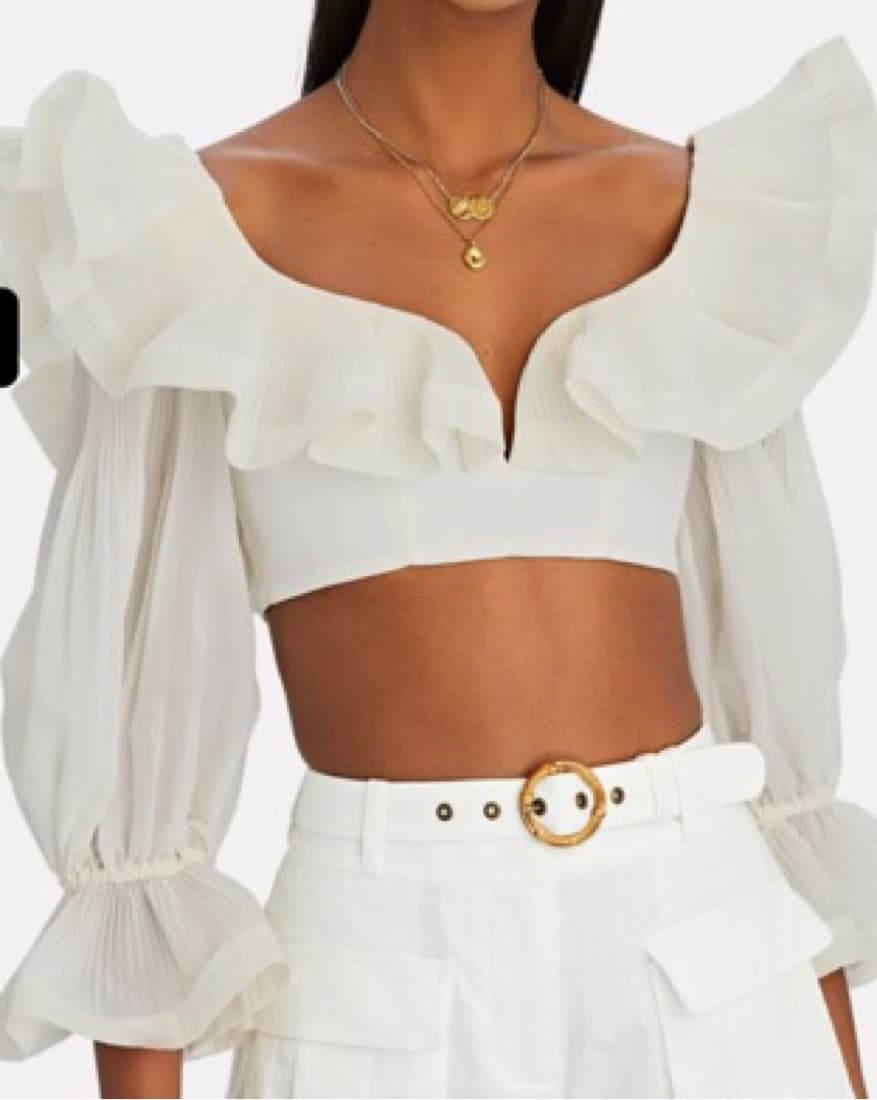 Zimmerman Ruffled Crop Top - Image 3