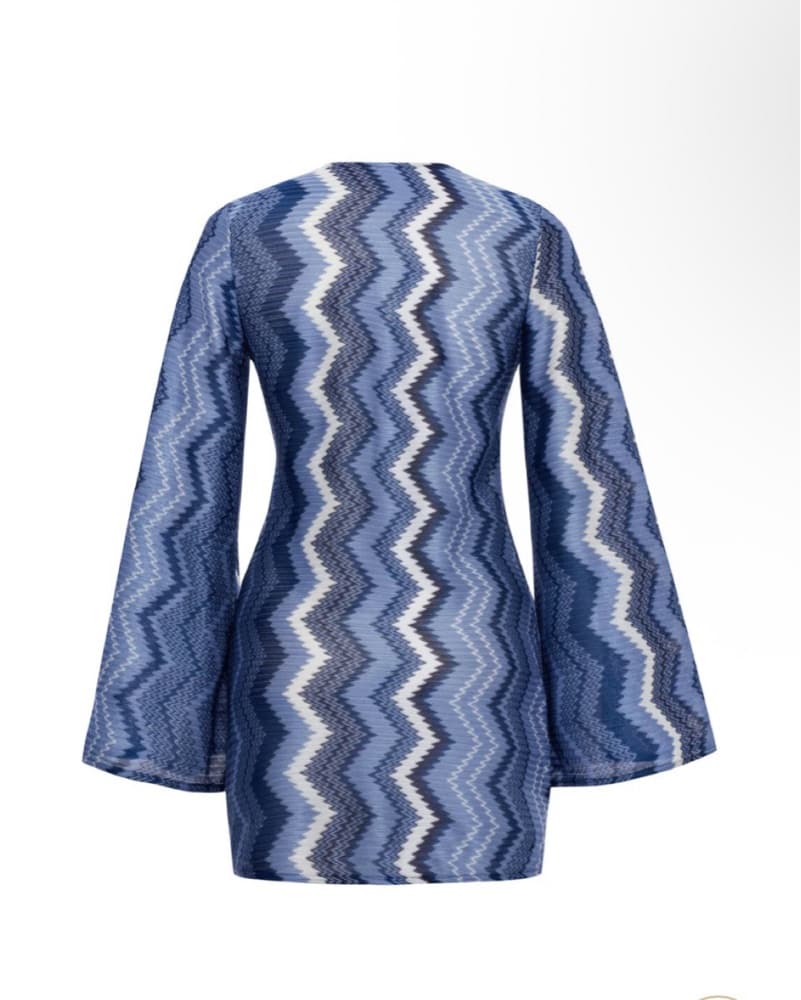 Blue Mirage Bell Sleeve Mini - Image 5