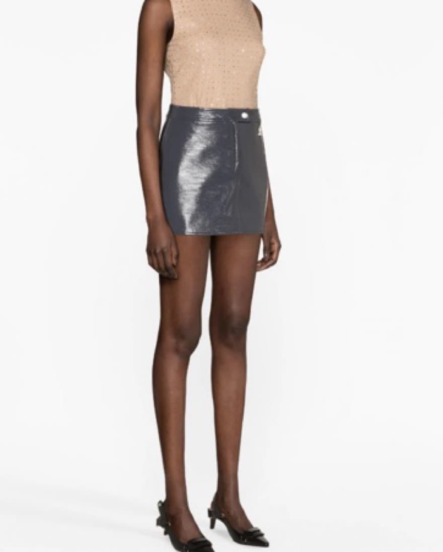 Courrèges Reedition Vinyl miniskirt - Image 1