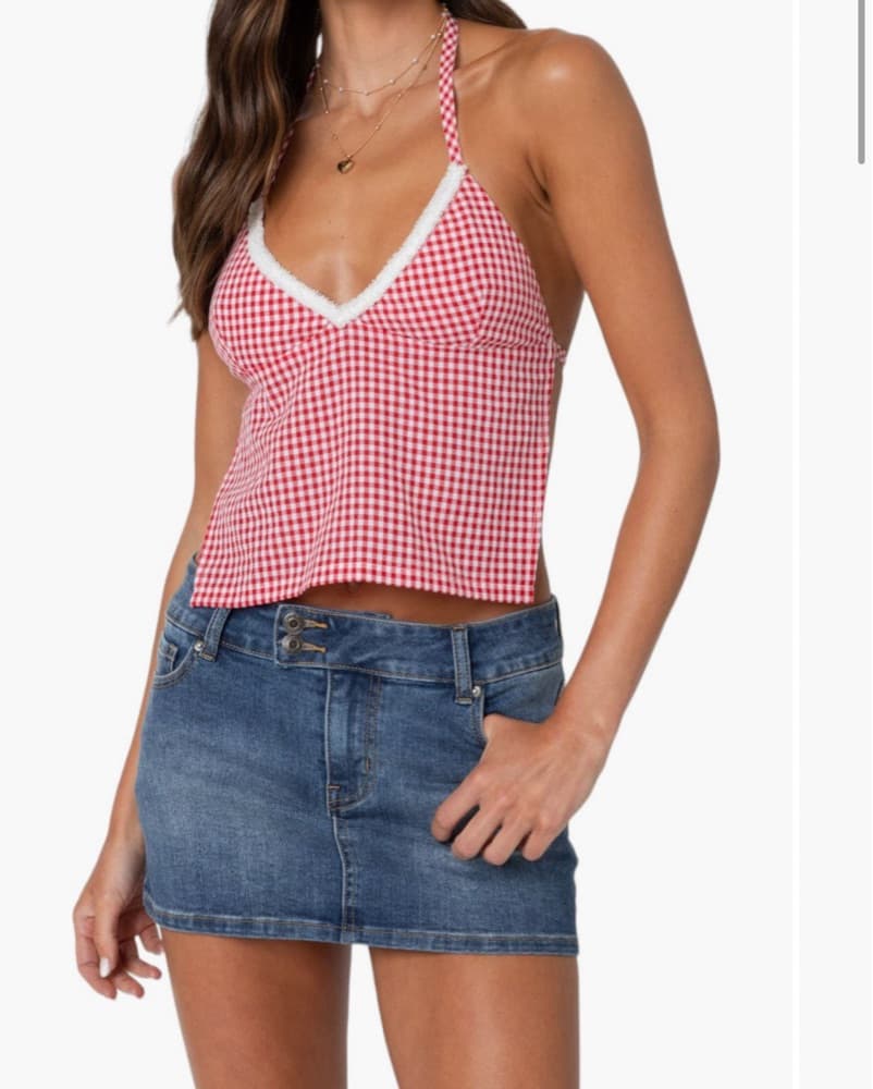 Cute Red And Whit Top - Image 1