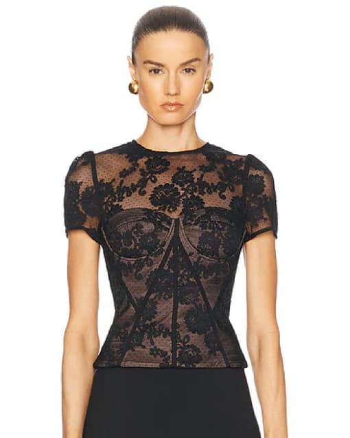 Self Portrait Lace Bustier Top - Image 1