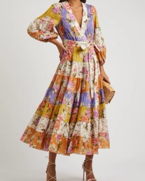 Zimmermann Pattie Wrap Midi Dress - Image 3