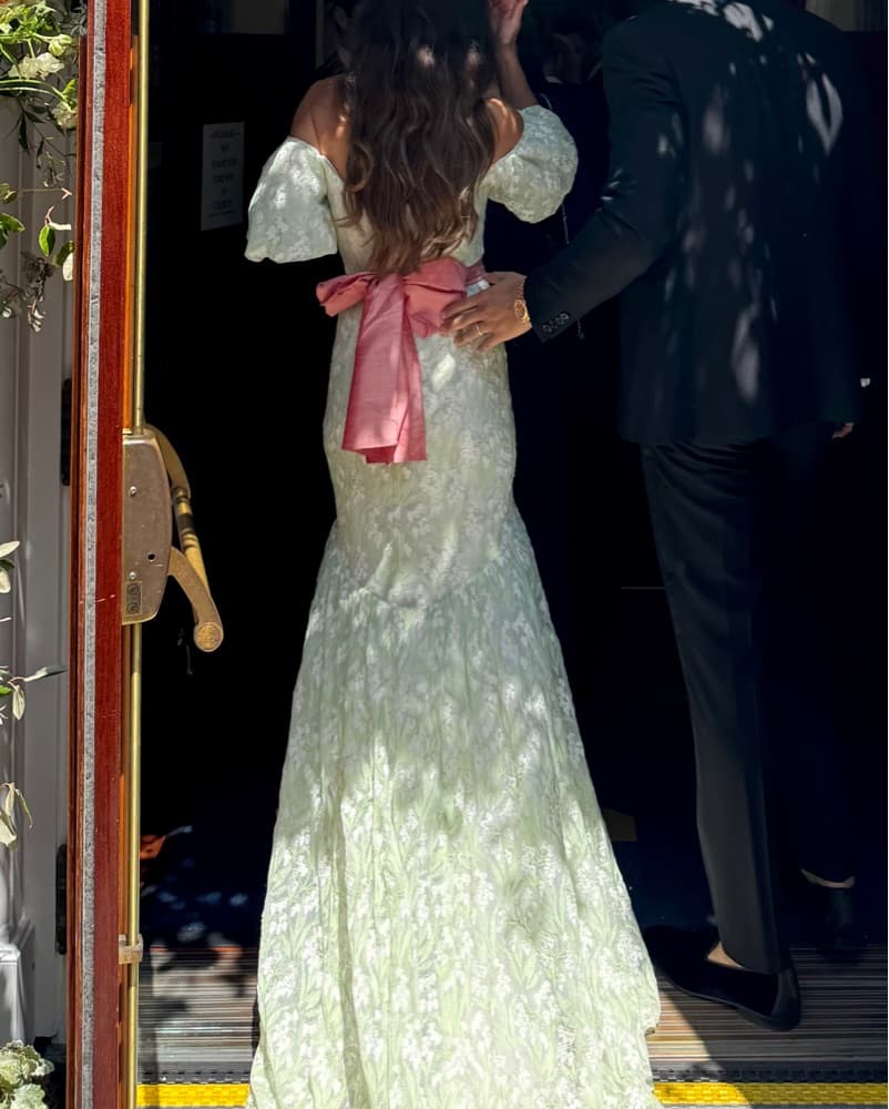 Markarian Mint Green Lace Gown - Image 5