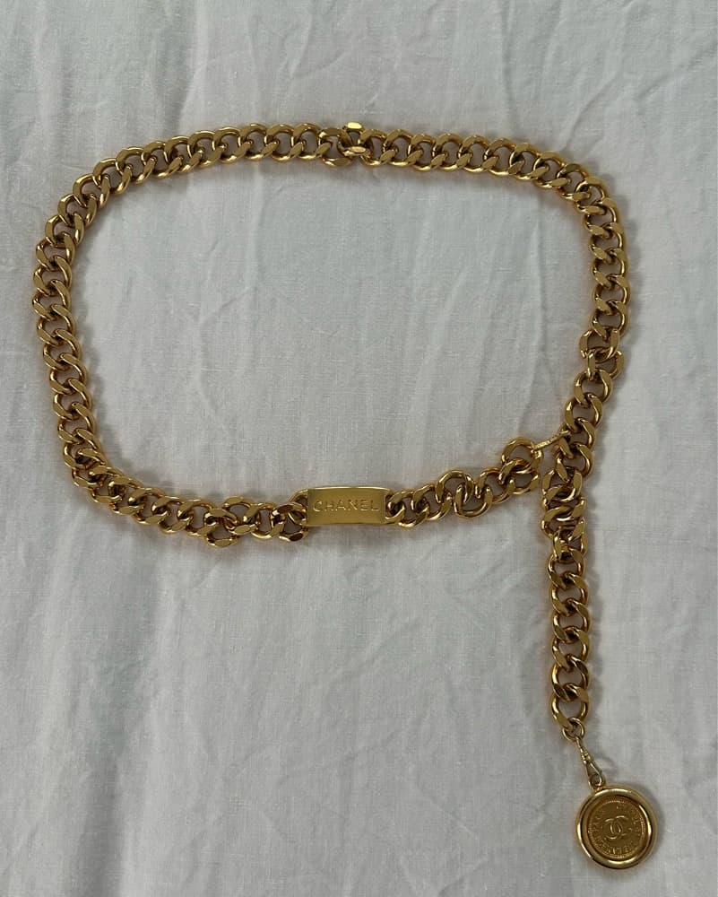 Vintage Chanel Gold Chain Belt - Image 1