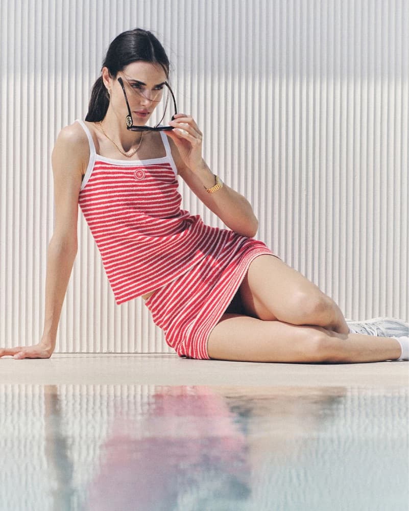 Striped Red & White Matching Set - Image 4