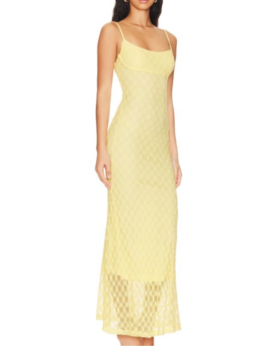 Adoni Meah Maxi Dress In Canary Yellow - Image 2