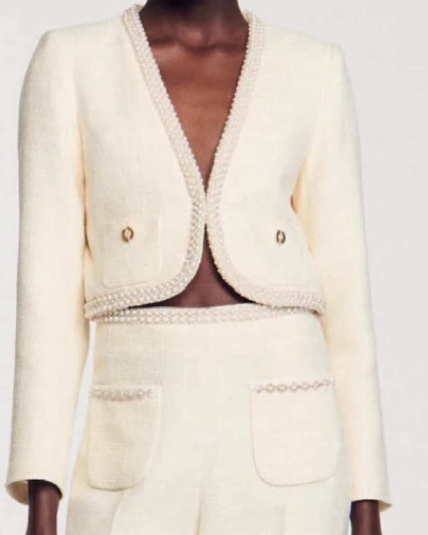  Sandro Cropped tweed Blazer  - Image 1