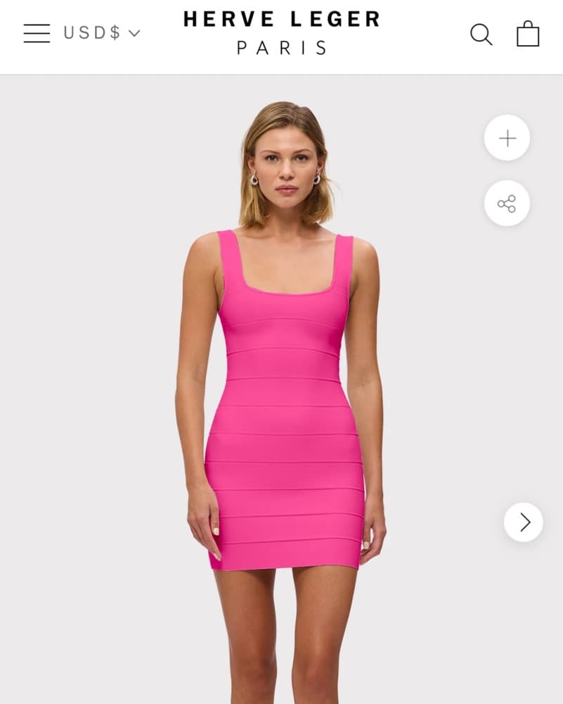 Pink Bandage Dress  Herve Leger  - Image 1