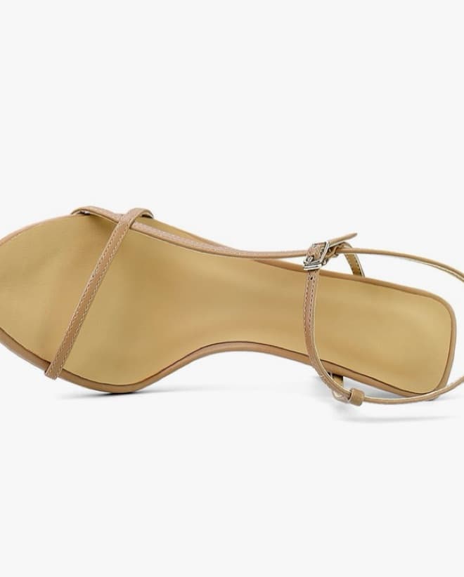 Tan Bare Leather Sandal - Image 3