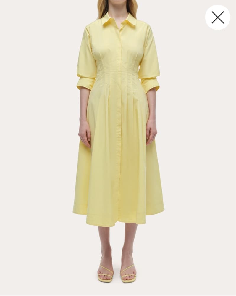 Vibrant Yellow Midi Dress - Image 2