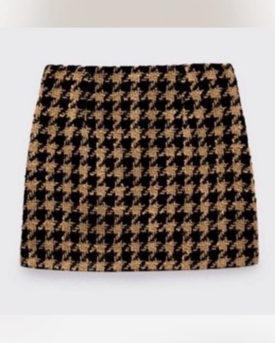 ZARA Tweed Houndstooth Blazer/Skirt Set - Image 3