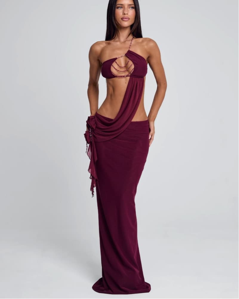 Outcast Burgundy Dress - Image 1