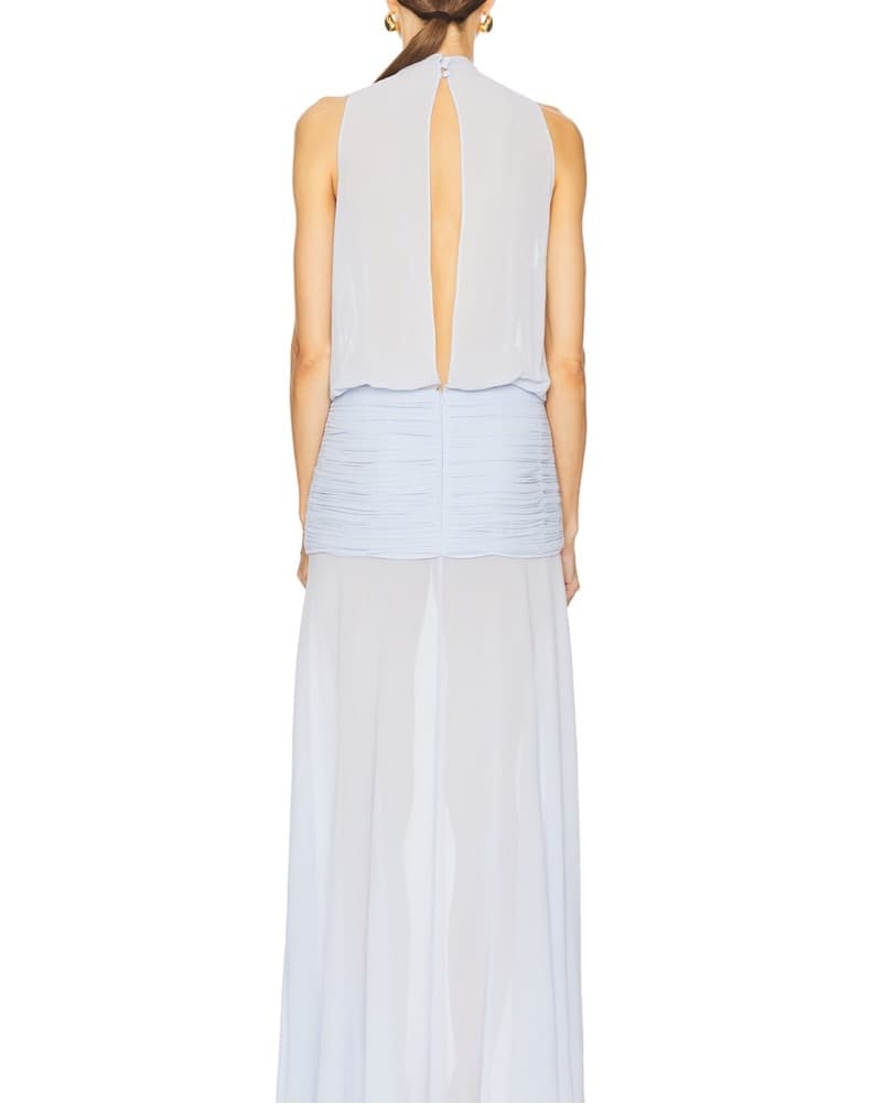 Seroya Cherry Maxi Dress in Ice Blue - Image 3
