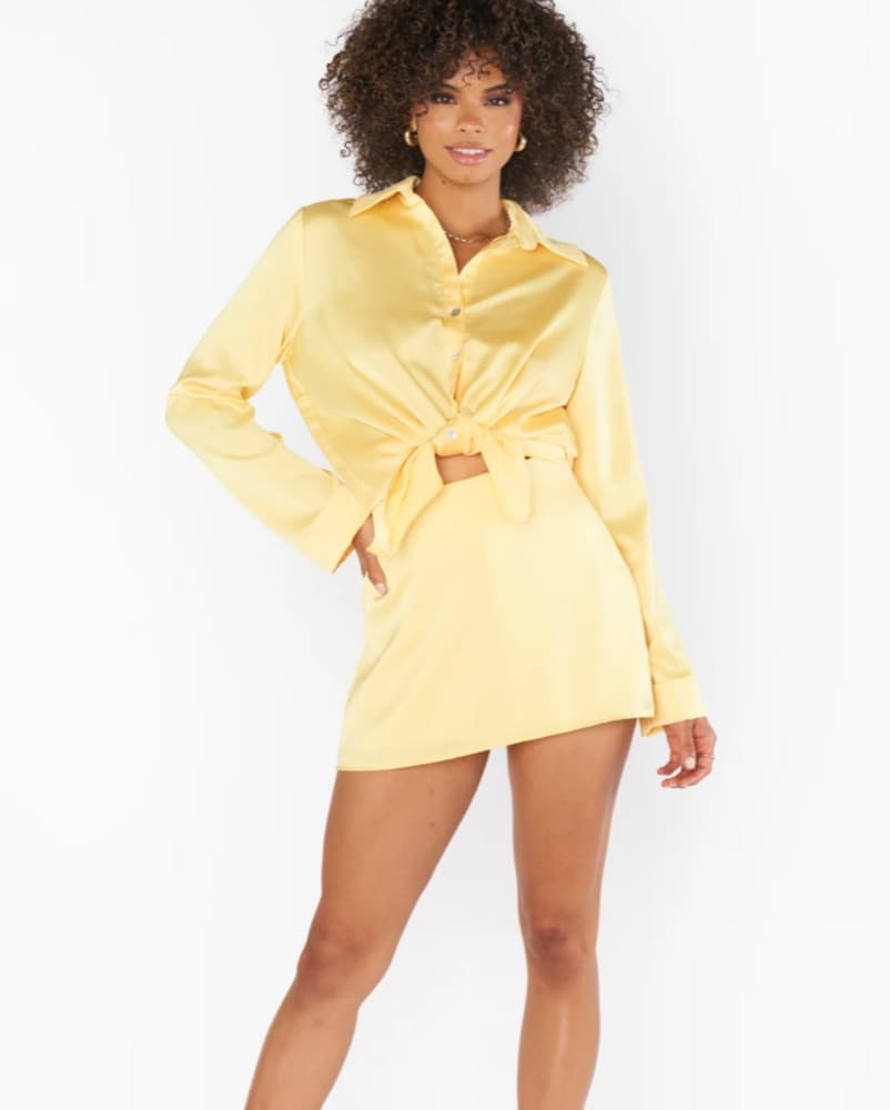 Yellow Show Me Your Mumu Mini Skirt  - Image 1