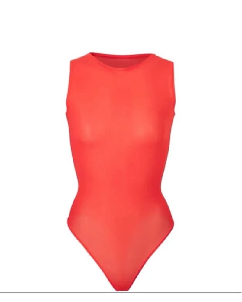 Red Sheer Skims Bodysuit - Image 1