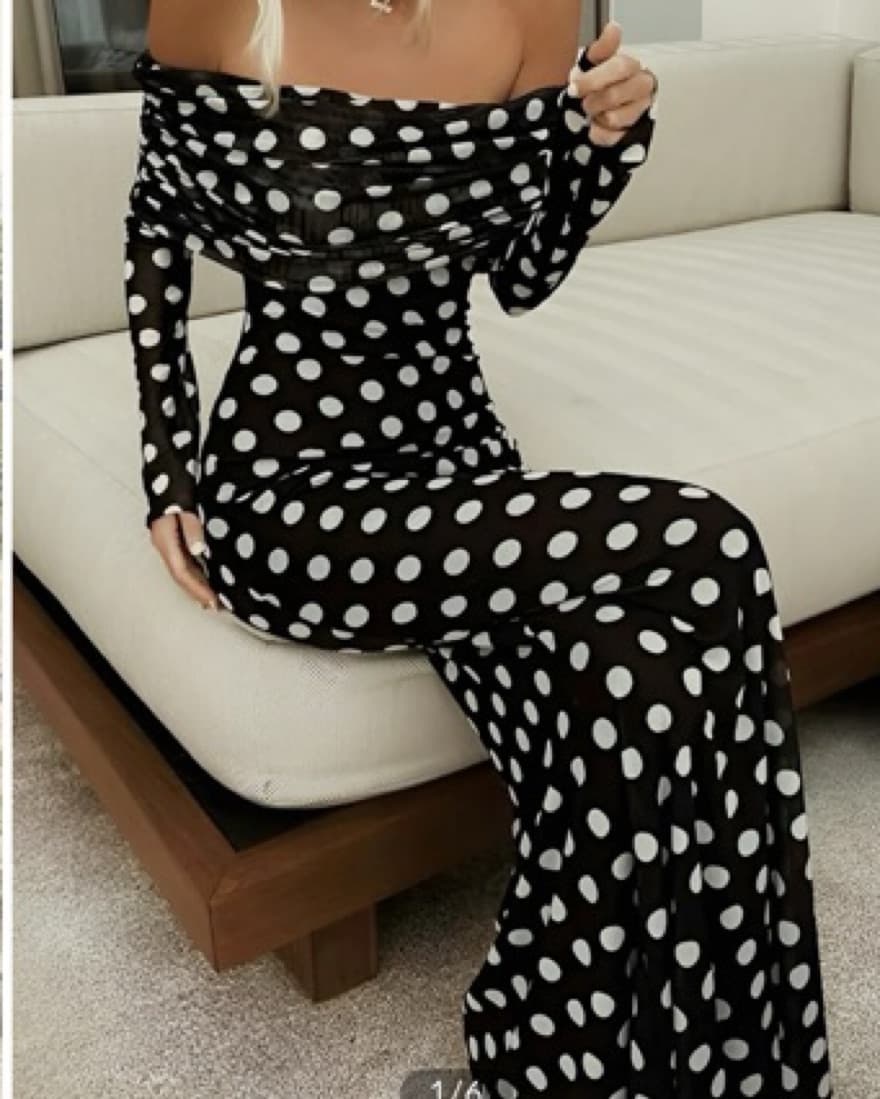 Chic Polka Dot Maxi Dress - Image 1
