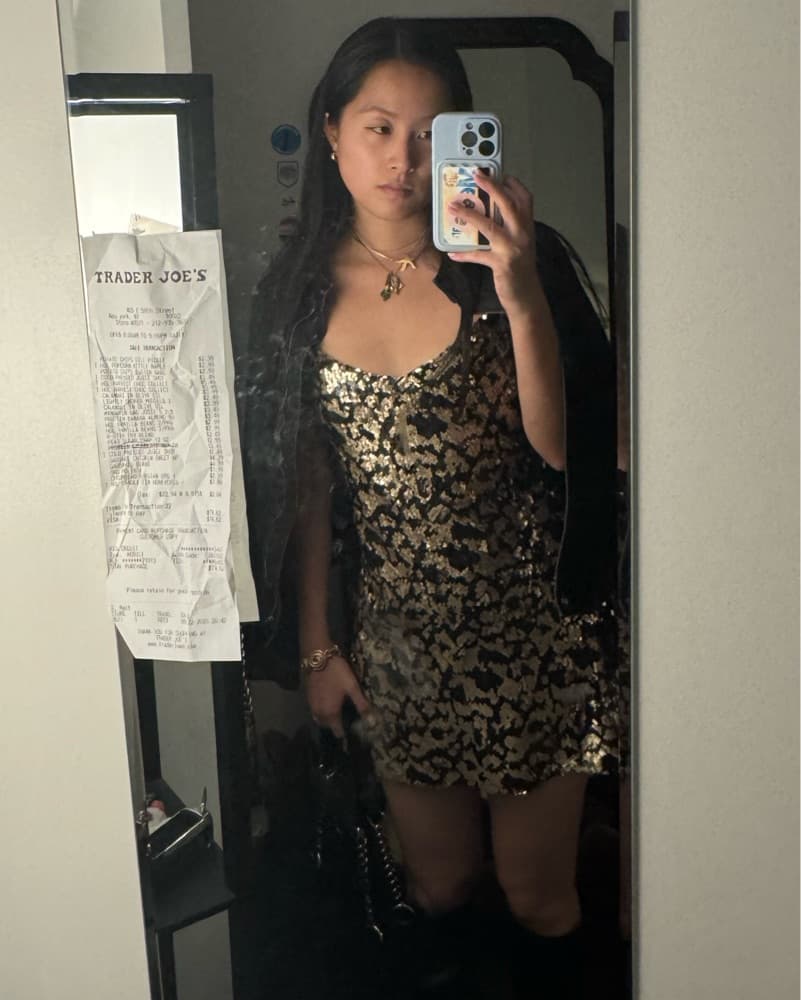 Superdown- gold & black sequin minidress - Image 2