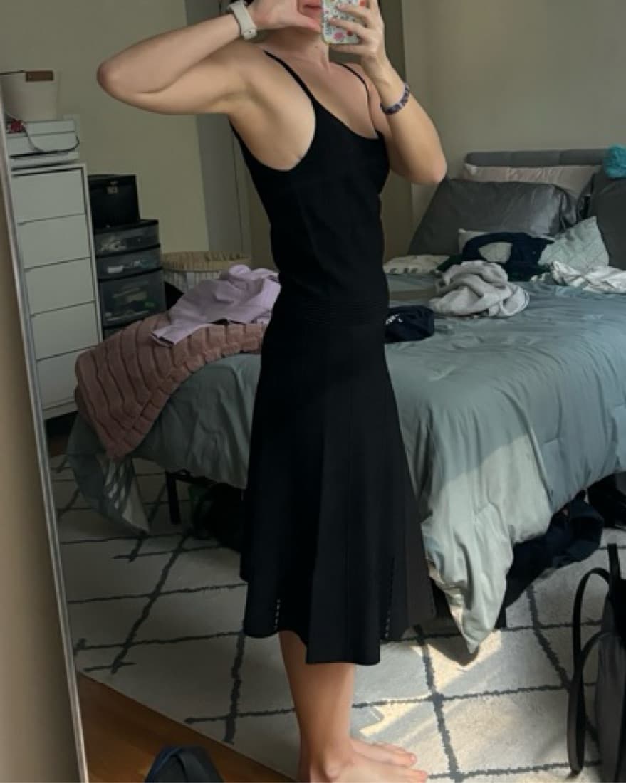 Black Midi Sandro Dress - Image 2