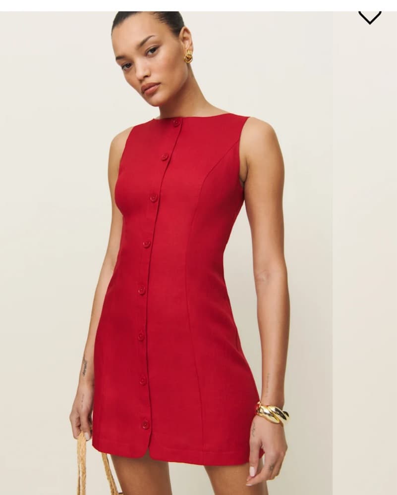 Reformation Zarae Red Sleeveless Dress - Image 1