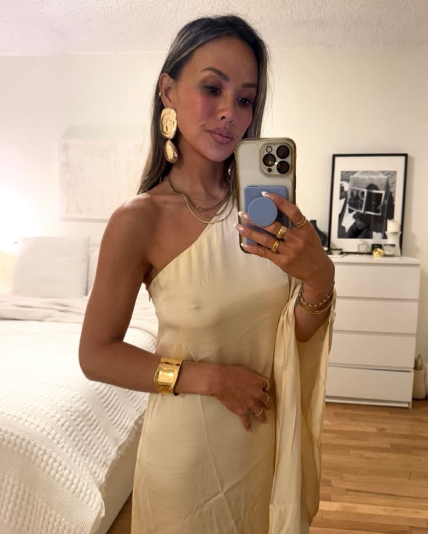 Limited Edition One Shoulder Cape Dress - Image 2