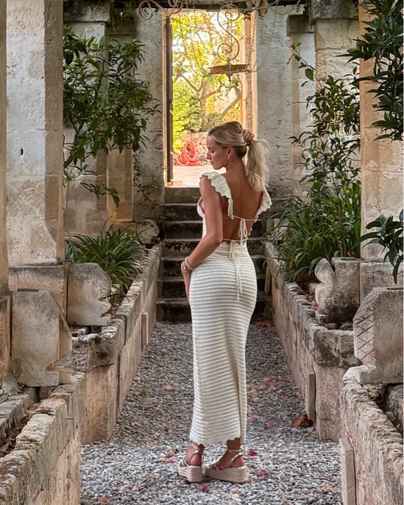 Cream Knit Midi/Maxi Dress  - Image 1