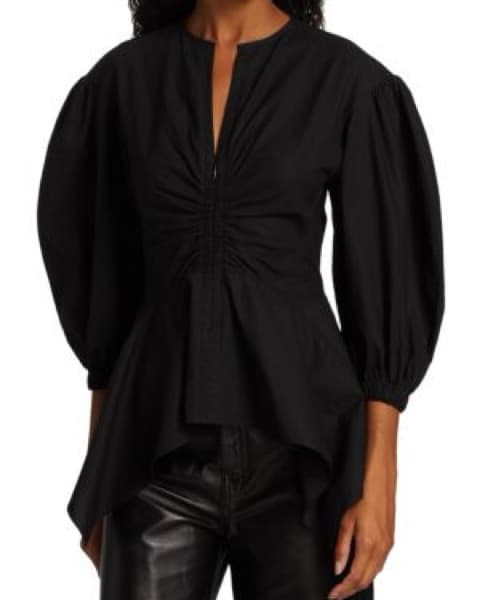 Proenza Schouler Black Poplin Blouse - Image 2
