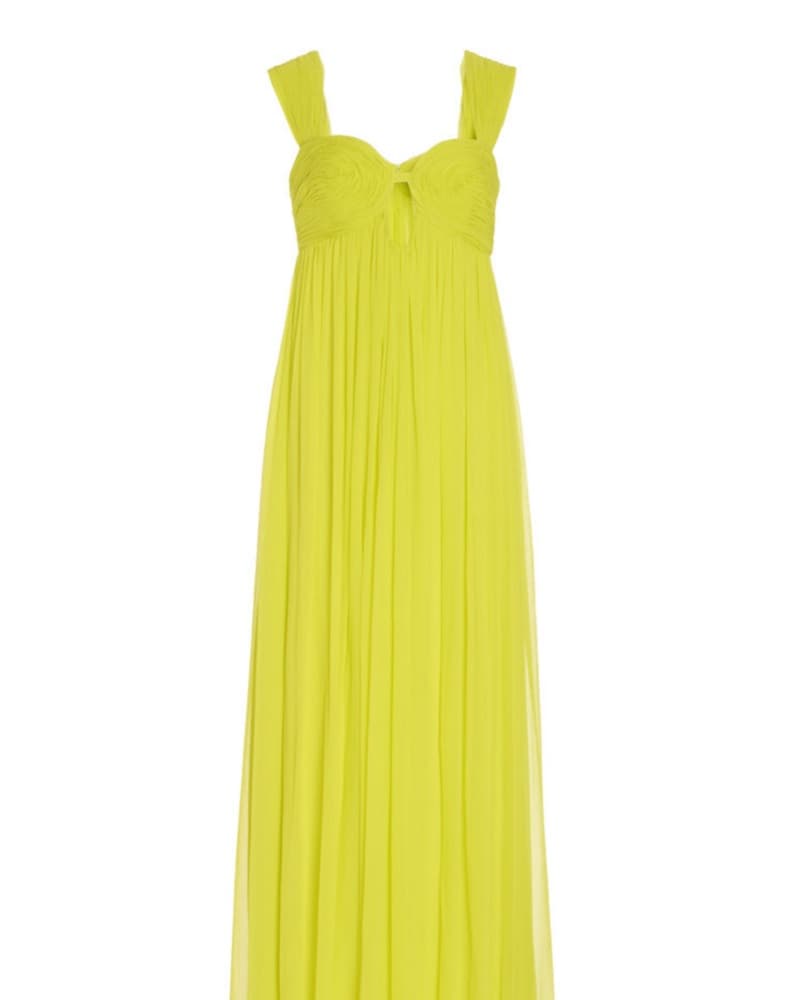Alexis Chartreuse Chiffon Evening Dress  - Image 2