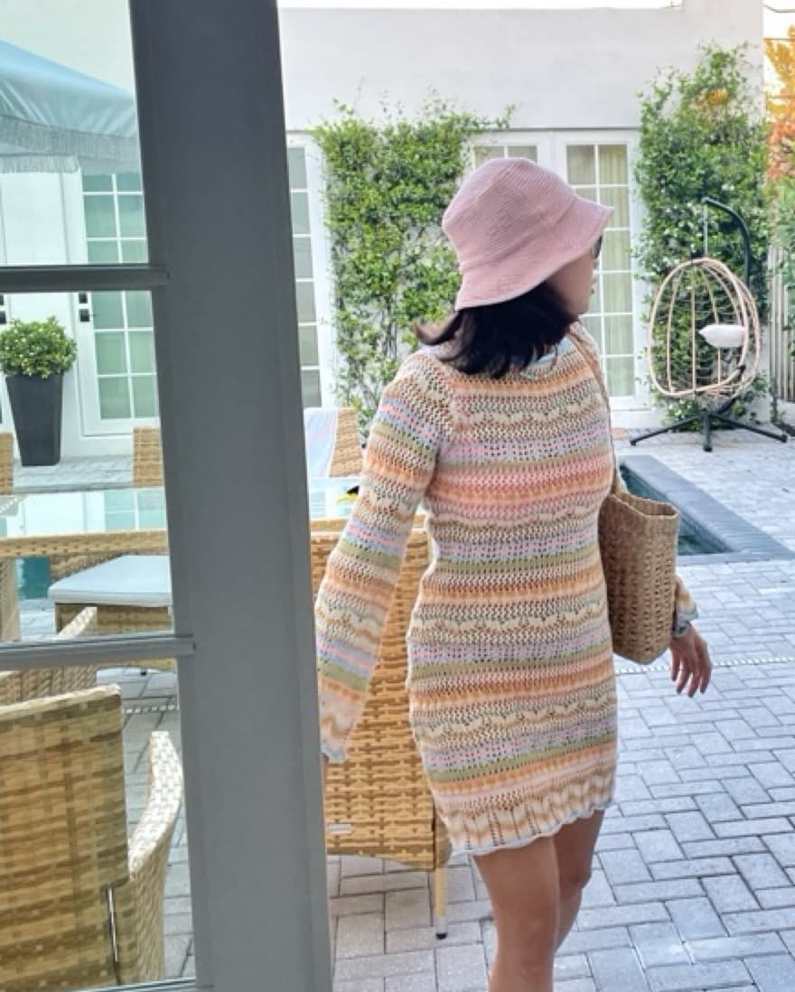 Ghanda Multicolor Crochet Dress/ CoverUp - Image 2