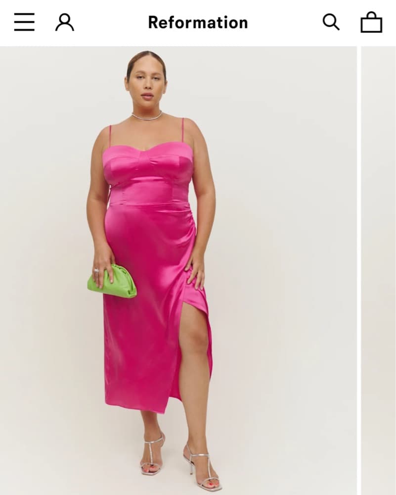 Reformation Marguerite Silk Dress - Image 1