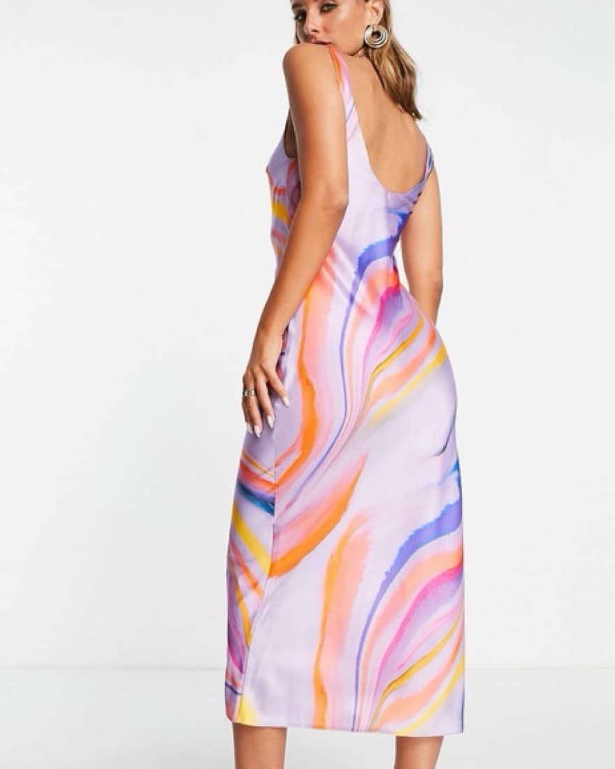 Scoop Neck Midi Slip Dress - Image 2