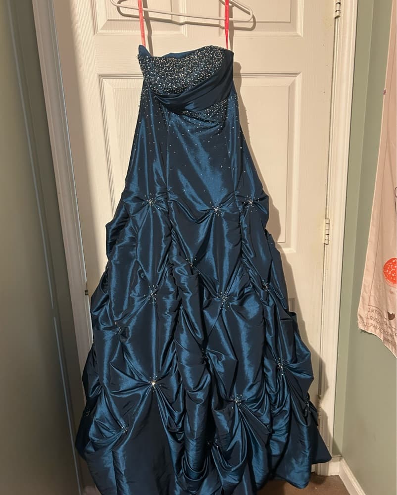 Strapless Quilted Formal Gown - Image 1