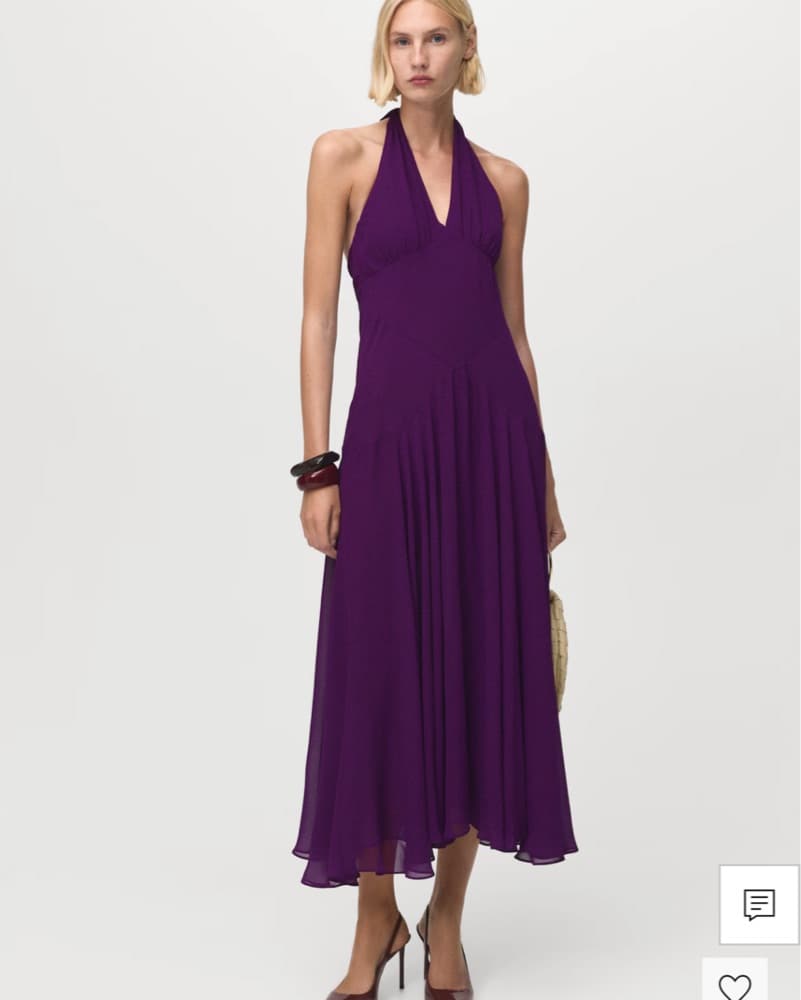 Mango Purple Halter Dress - Image 1