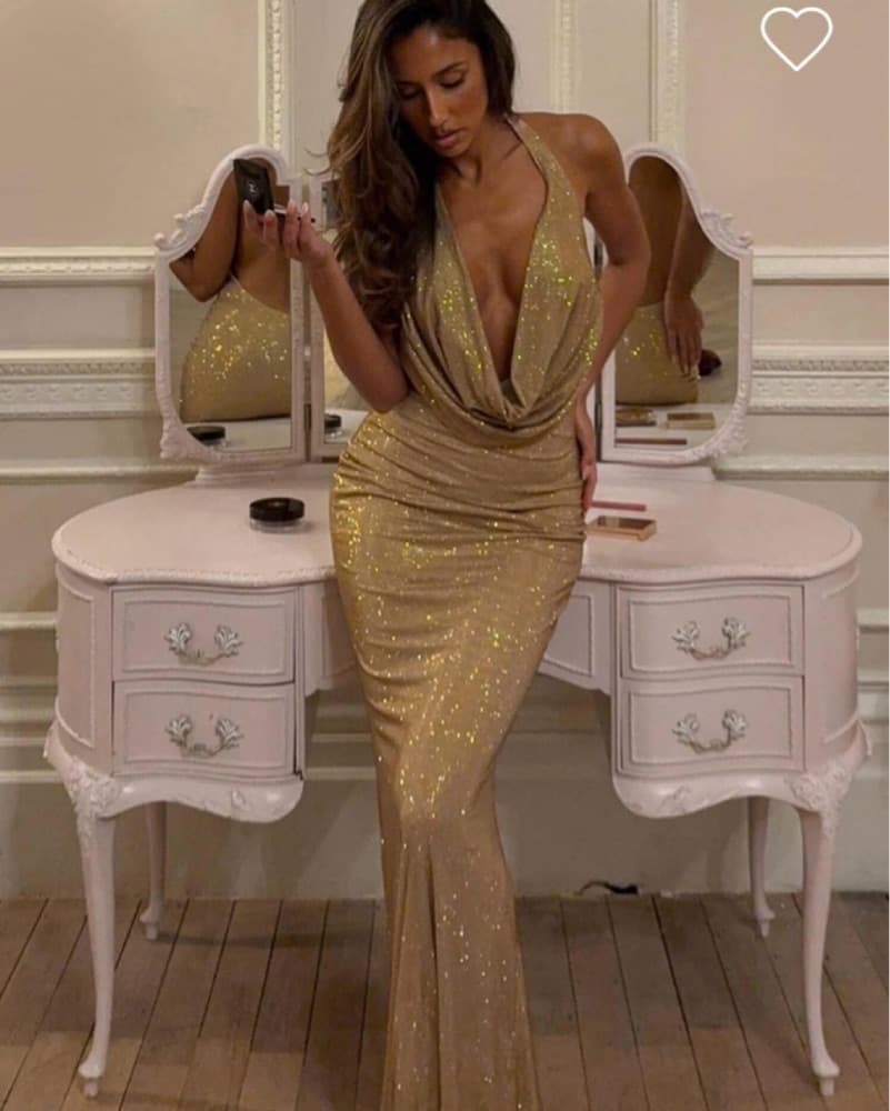 Gold Oh Polly Dress - Image 2