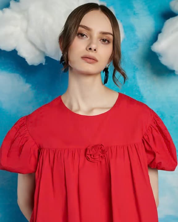 Sister Jane Red Rosette Top - Image 4