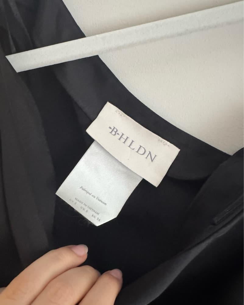 Black one shoulder BHLDN dress - Image 2