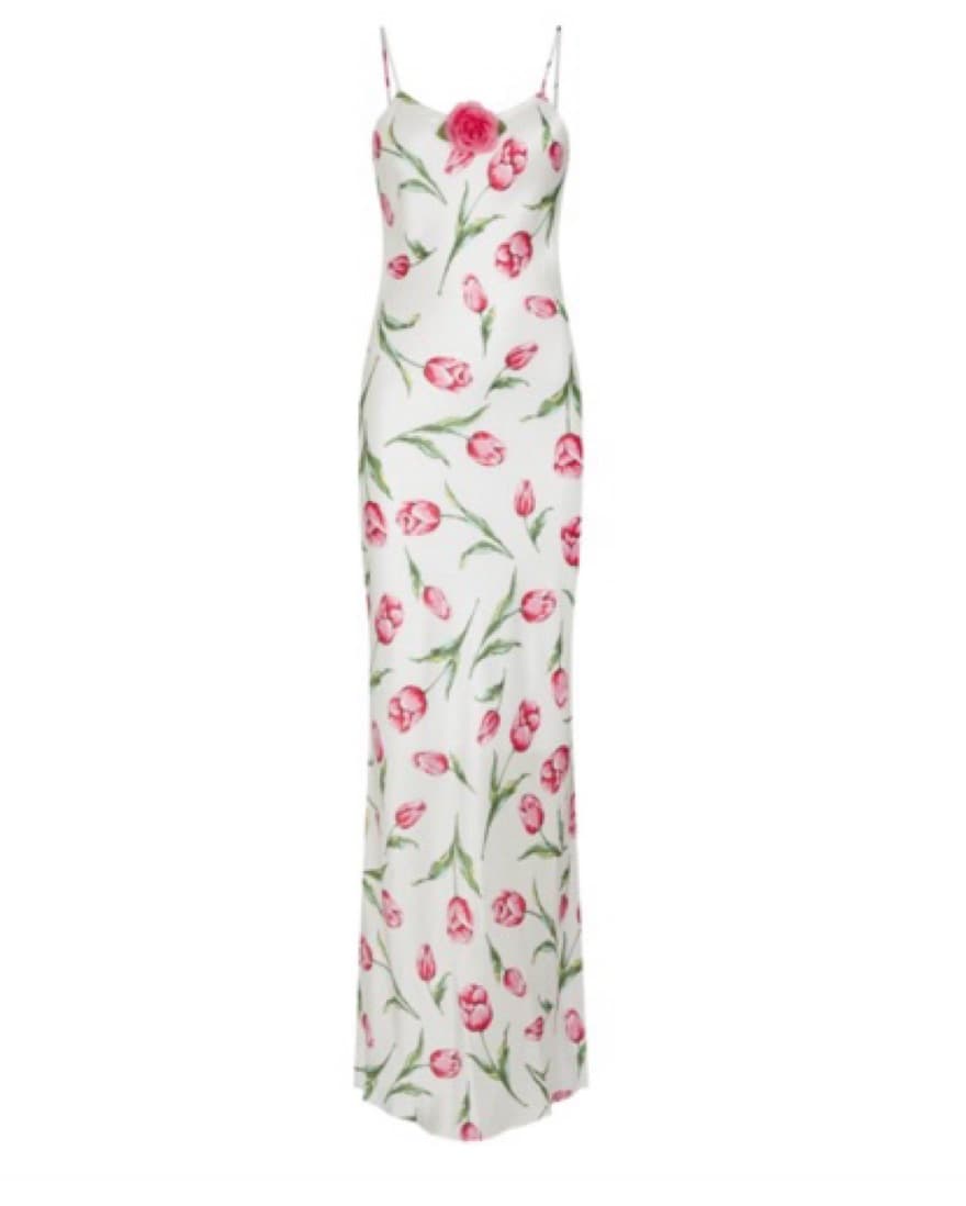 RODARTE TULIP PRINTED SILK SLIP DRESS - Image 1
