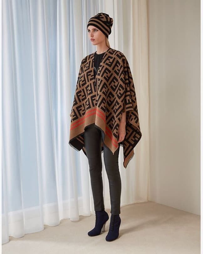 Fendi FF Logo Poncho - Image 1