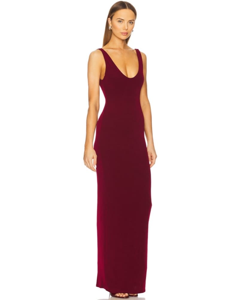 Mirror Palais Burgundy Maxi Dress - Image 3