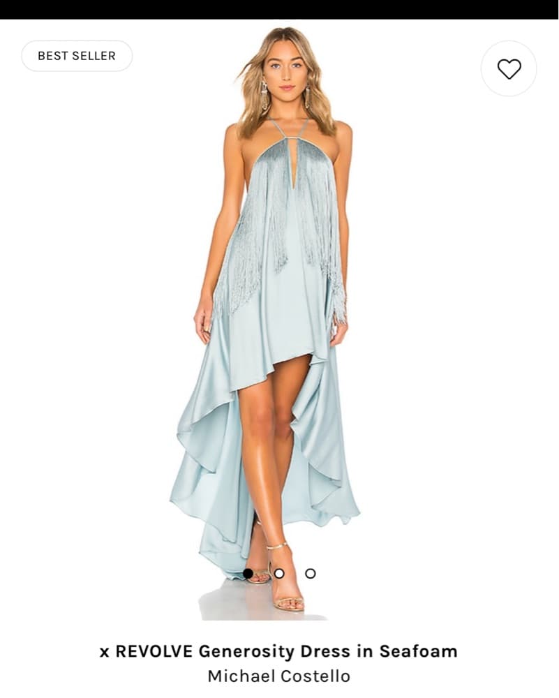 Beach Formal Dress, flowy with fringe - Image 2