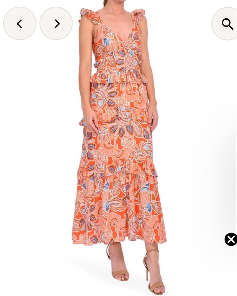 Vibrant Floral Midi Dress - Image 2
