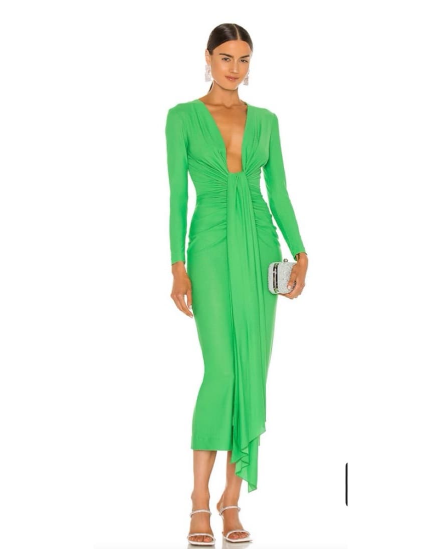 Solace London Plunge Neck Dress - Image 1