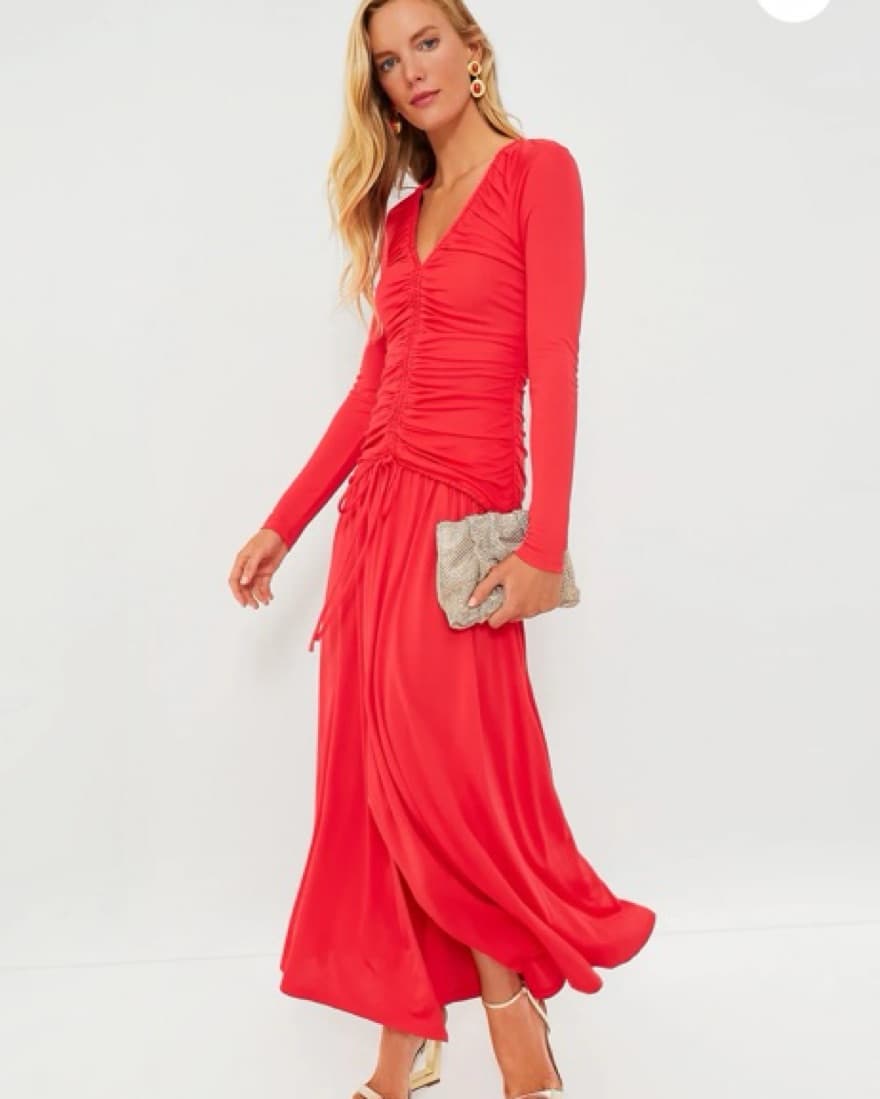 Red Drop Waist Dress - Image 3